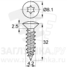 DIN7983-4.2x32 Torx А2